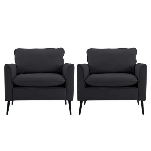 Sillón CollaHausse en cuero sintético, Resistente a los arañazos, Nórdico retro