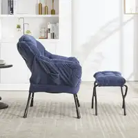 Sillón CollaHausse en tela, con reposapiés, moderno, con reposabrazos