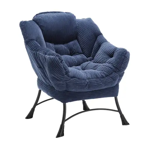 Sillón CollaHausse en tela, con reposapiés, moderno, con reposabrazos