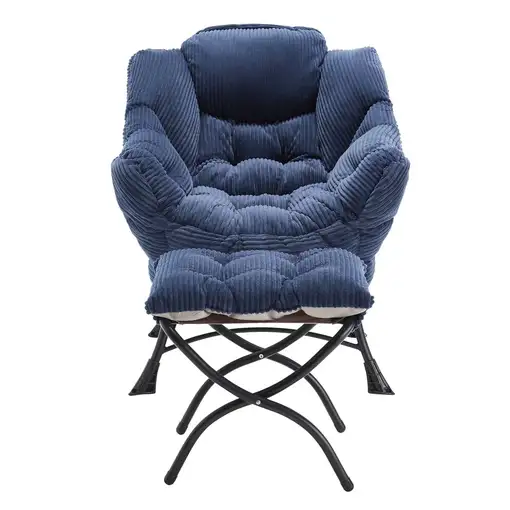 Sillón CollaHausse en tela, con reposapiés, moderno, con reposabrazos