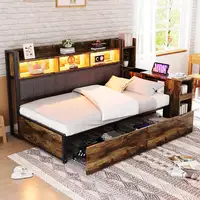 Sofá cama CollaHausse en madera, Múltiples almacenamientos 90x200cm Sofá cama CollaHausse en madera, Múltiples almacenamientos 90x200cm