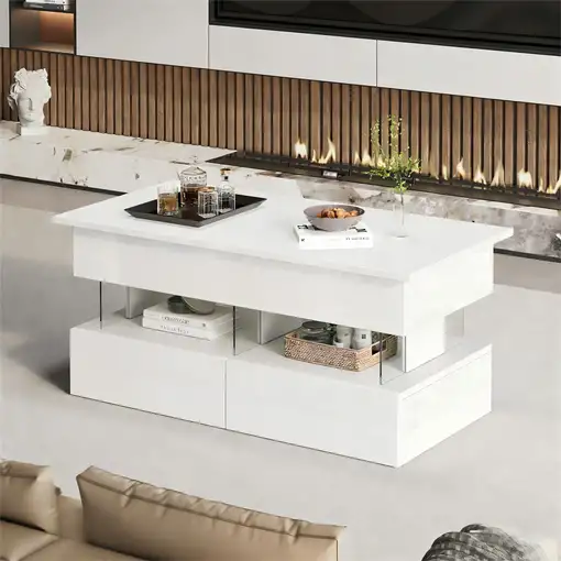 Mesa de centro CollaHausse en mdf, Abatible 100x50x46cm