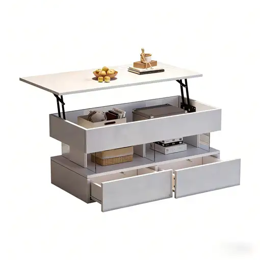 Mesa de centro CollaHausse en mdf, Abatible 100x50x46cm