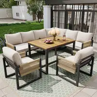 Conjunto de salón de jardín CollaHausse 7-8 personas, Resistente a la intemperie