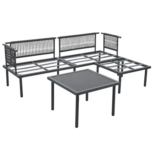 Conjunto de muebles de jardín CollaHausse en acero galvanizado