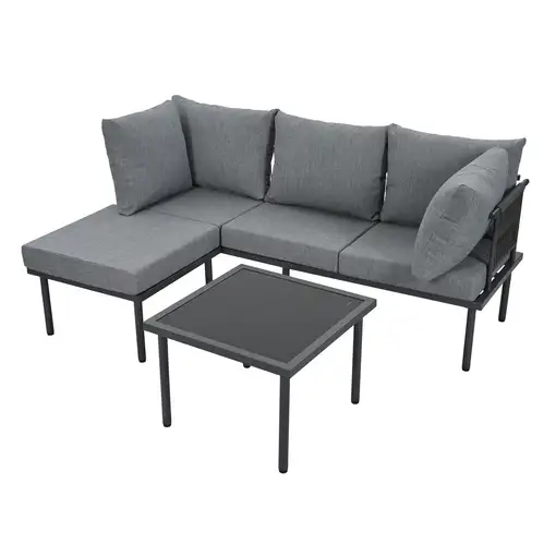Conjunto de muebles de jardín CollaHausse en acero galvanizado