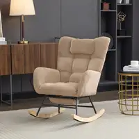 Sillón CollaHausse en tela, con balancín, acolchado, respaldo alto