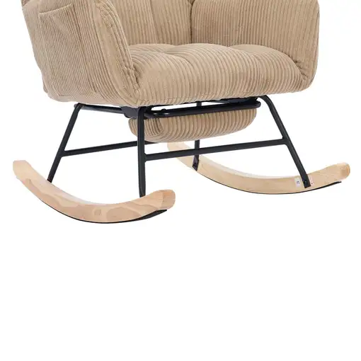 Sillón CollaHausse en tela, con balancín, acolchado, respaldo alto