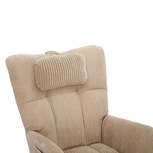 Sillón CollaHausse en tela, con balancín, acolchado, respaldo alto