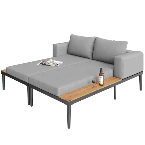 Cama de jardín CollaHausse Doble, Multifuncional, Impermeable, Con estantes
