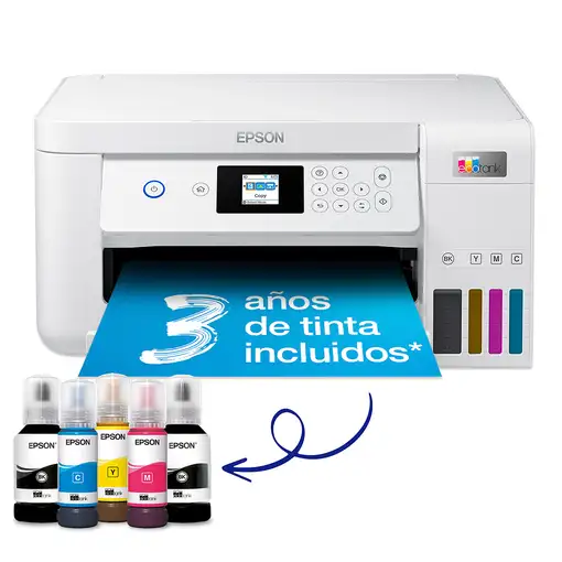 Epson EcoTank Impresora multifunción ET-2856 A4 con depósito de tinta, conexión Wi