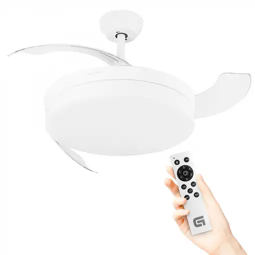 Ventilador de techo con luz Led, 3 aspas retráctiles 106cm, SKYWIND-42BL GRUNKEL Ventilador de techo con luz Led, 3 aspas retráctiles 106cm, SKYWIND-42BL GRUNKEL