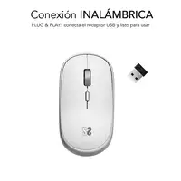 Ratón Óptico Inalámbrico Mini Mouse  Blanco
