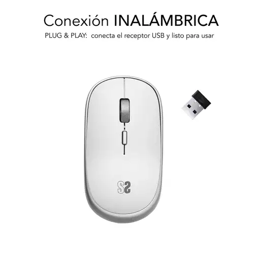 Ratón Óptico Inalámbrico Mini Mouse  Blanco