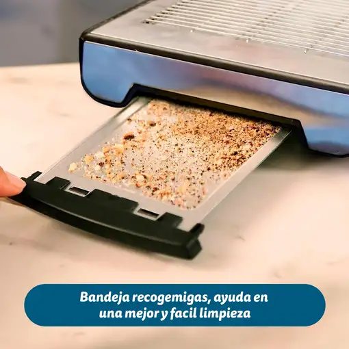 Tostador plano compacto inox, 600 W, hasta 4 rebanadas, TSP-INOX GRUNKEL
