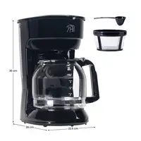 Cafetera de Goteo 12 Tazas 1.8L 900W Zeneo 7house