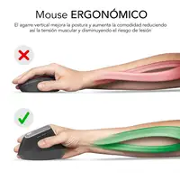 Ratón Nature Vertical Ergo Dual Mouse Batería Negro