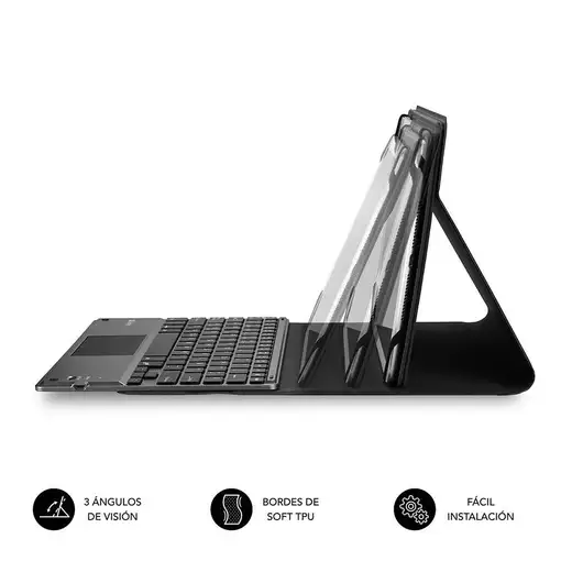 Funda Con Teclado Bluetooth Touchpad Keytab Pro Bt 9.6\ – 10.8\ Negra