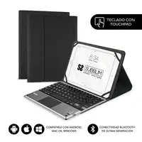 Funda Con Teclado Bluetooth Touchpad Keytab Pro Bt 9.6\ – 10.8\ Negra