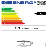 NEC MultiSync EA241F-BK LED display 61 cm (24") 1920 x 1080 Pixeles Full HD Negro