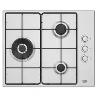 Beko HIGG 63125 SCX hobs Acero inoxidable Integrado 61 cm Encimera de gas 3 zona(s