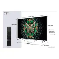 TCL C6K 75C6K Televisor 190,5 cm (75") 4K Ultra HD Smart TV Wifi Metálico