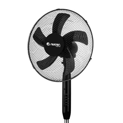 Ventilador de Pie con Mando 16" 40cm 40W 3 Velocidades AirMax Negro Raydan Home