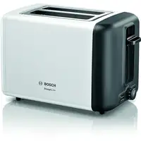 Bosch TAT3P421DE tostadora 2 rebanada(s) 970 W Negro, Blanco