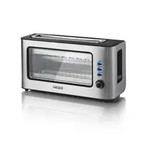 Haeger TO-100.014A tostadora 6 2 rebanada(s) 1000 W Negro, Acero inoxidable