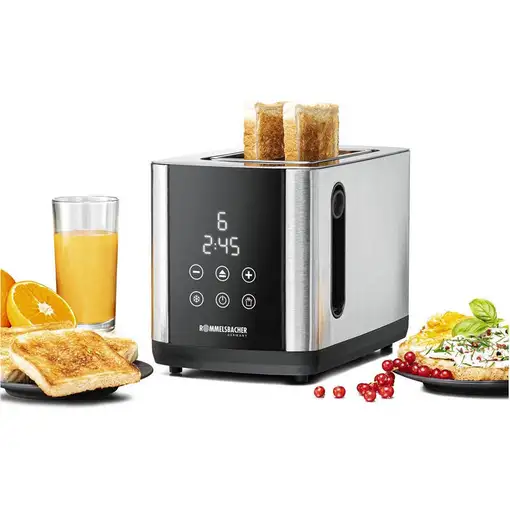 Rommelsbacher TO 850 tostadora 9 2 rebanada(s) 850 W Negro, Acero inoxidable