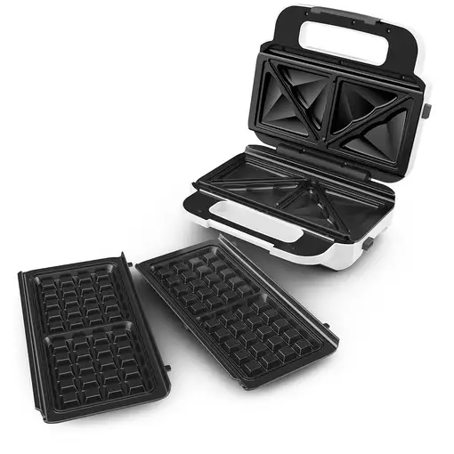 Tefal Snack XL SW7011 sandwichera 850 W Blanco, Acero inoxidable