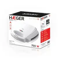 Haeger SM-75G.004A sandwichera 750 W Blanco