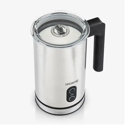 H.Koenig MLK8 espumador o calentador de leche Eléctrico portátil Negro, Acero inox