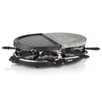 Princess 162710 Raclette Oval Stone & Grill 8 personas