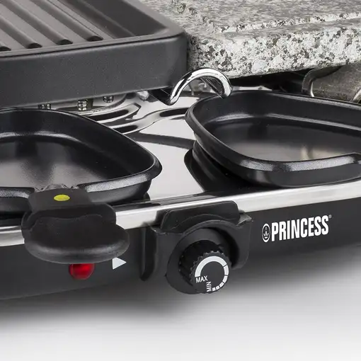 Princess 162710 Raclette Oval Stone & Grill 8 personas
