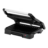Parrilla eléctrica grill JATA JEGR1124 con placas rayadas (23 x 14,5 cm). 1000 W