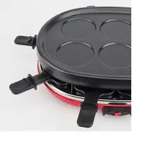 H.Koenig RP412 parrilla de interior 8 personas(s) 900 W Negro, Gris, Rojo