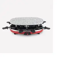 H.Koenig RP412 parrilla de interior 8 personas(s) 900 W Negro, Gris, Rojo