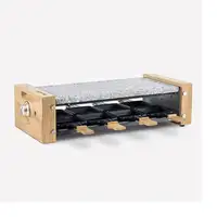 H.Koenig WOD8 parrilla de interior 8 personas(s) 1200 W Negro, Gris, Blanco, Mader
