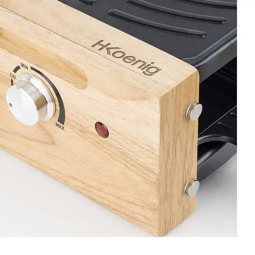 H.Koenig WOD8 parrilla de interior 8 personas(s) 1200 W Negro, Gris, Blanco, Mader