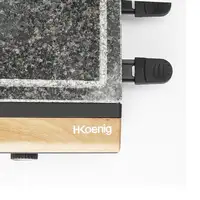 H.Koenig RP328 parrilla de interior 8 personas(s) 1400 W Negro, Gris, Blanco, Made