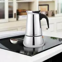 Maestro MR-1660 Cafetera italiana 0,3 L Negro, Acero inoxidable