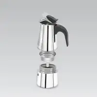 Maestro MR-1660 Cafetera italiana 0,3 L Negro, Acero inoxidable