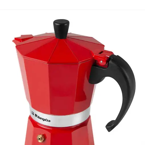 Cafeteras italianas Rojo 6 cups KFR 640 ORBEGOZO