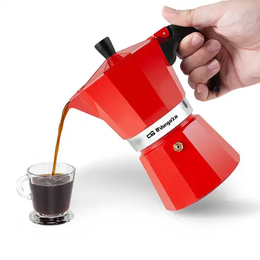 Cafeteras italianas Rojo 6 cups KFR 640 ORBEGOZO