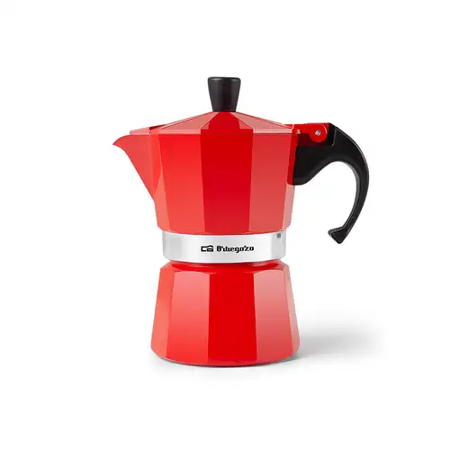 Cafeteras italianas Rojo 3 cups KFR 340 ORBEGOZO