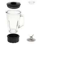 Adler AD 4078 licuadora Batidora de vaso 1700 W Negro, Acero inoxidable, Transpare