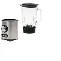 Adler AD 4078 licuadora Batidora de vaso 1700 W Negro, Acero inoxidable, Transpare