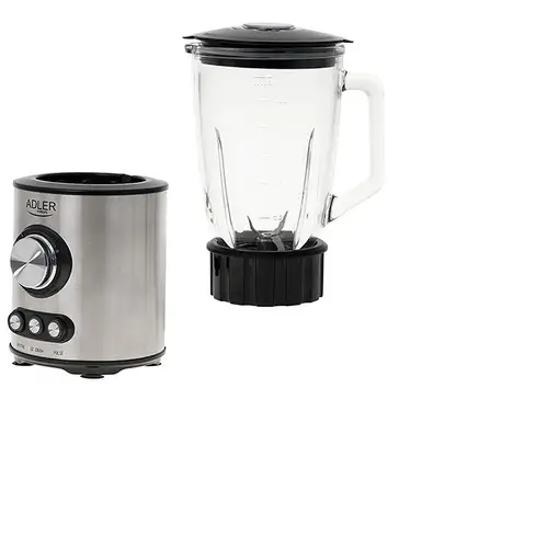 Adler AD 4078 licuadora Batidora de vaso 1700 W Negro, Acero inoxidable, Transpare