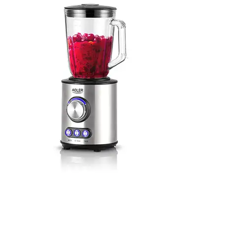 Adler AD 4078 licuadora Batidora de vaso 1700 W Negro, Acero inoxidable, Transpare